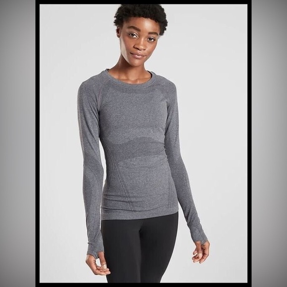 Athleta Long Monument Seamless Long Sleeve Top  (Large) - Picture 1 of 5